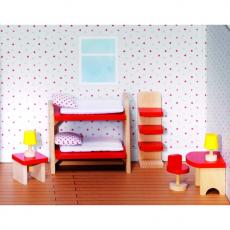 Набор кукольной мебели для детской (с двухъярусной кроватью) GOKI